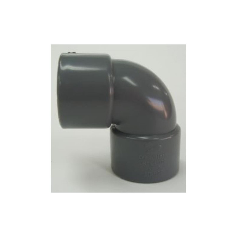 ENLACE CODO 90 HEMBRA PVC EVACUACION 50 MM