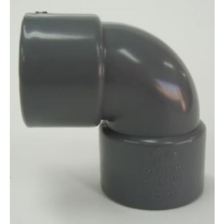 ENLACE CODO 90 HEMBRA PVC EVACUACION 50 MM