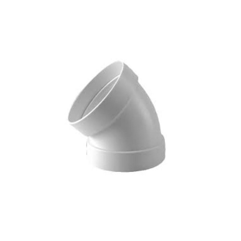 CODO ESTANCO ALUMINIO 45 Ø110MM. BLANCO CEMH45110
