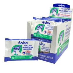 TOALLITAS HIGIENIZANTES MANOS 70% ALCOHOL (10-UND)