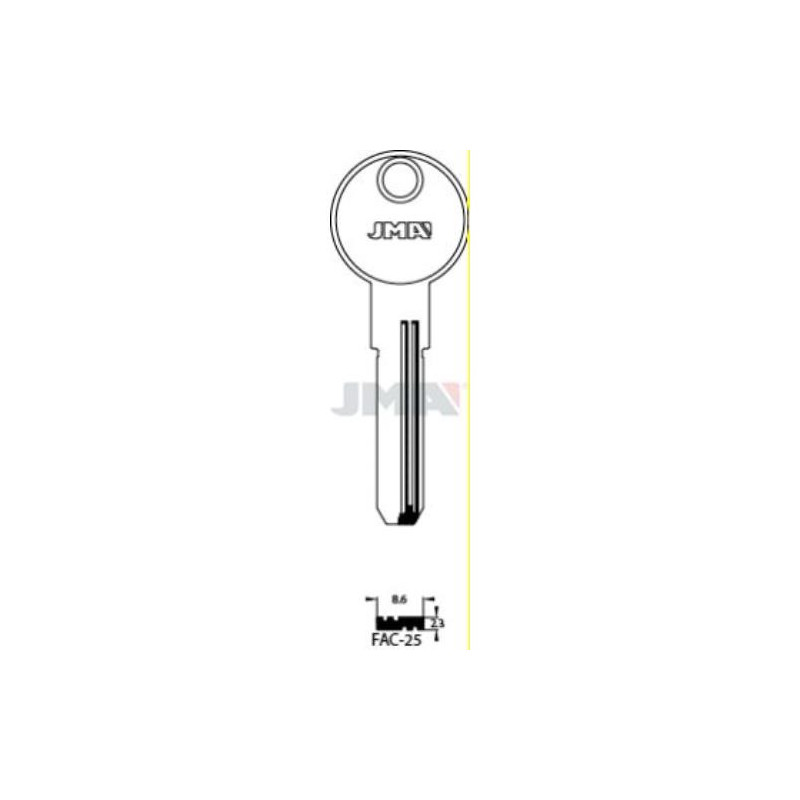 LLAVES JMA LATON SEGURIDAD FAC-25