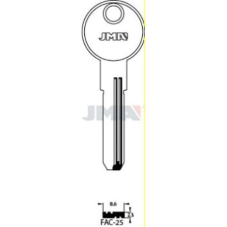 LLAVES JMA LATON SEGURIDAD FAC-25