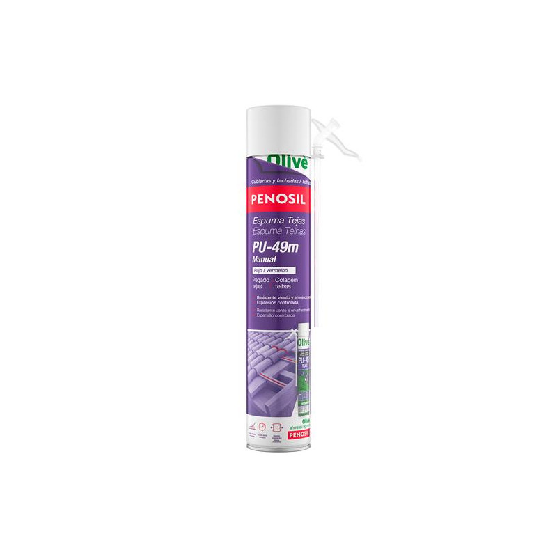 ESPUMA POLIURETANO TEJAS CANULA ROJO PU-49 750ML