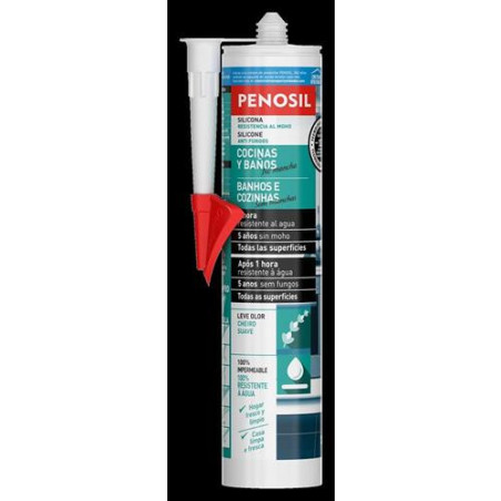 SILICONA NEUTRA PENOSIL COCINAS Y BAÑOS BLANCA