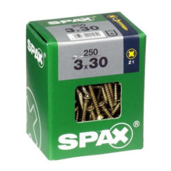 TORNILLO SPAX C/PL POZI BRICO. 3.0X30 C/250 UDS