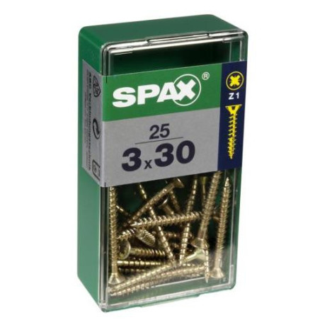 TORNILLO SPAX C/PL POZI BRICO. 3.0X30 C/25 UDS