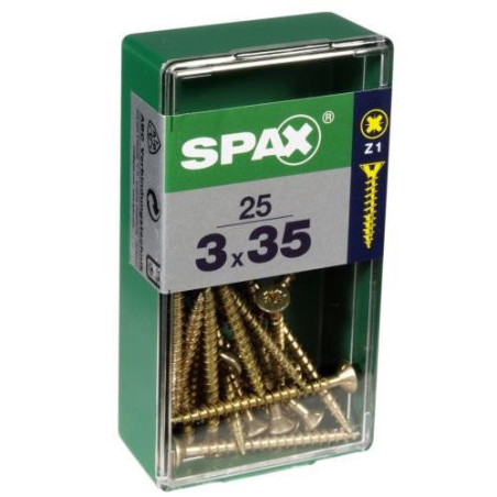 TORNILLO SPAX C/PL POZI BRICO. 3.0X35 C/25 UDS