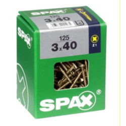 TORNILLO SPAX C/PL POZI BRICO. 3.0X40 C/125 UDS