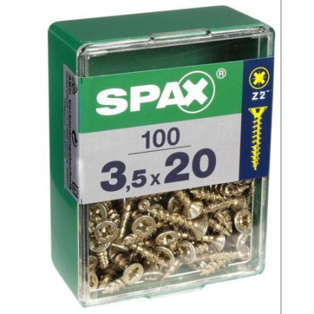 TORNILLO SPAX C/PL POZI BRICO. 3.5X20 C/100 UDS