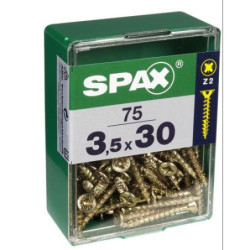 TORNILLO SPAX C/PL POZI BRICO. 3.5X30 C/75 UDS