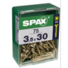 TORNILLO SPAX C/PL POZI BRICO. 3.5X30 C/75 UDS