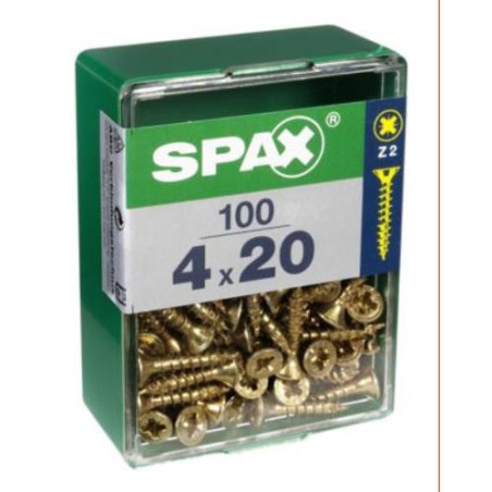TORNILLO SPAX C/PL POZI BRICO. 4.0X20 C/100 UDS