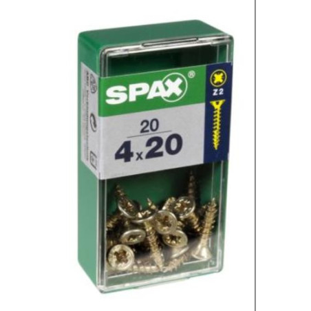 TORNILLO SPAX C/PL POZI BRICO. 4.0X20 C/20 UDS