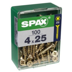 TORNILLO SPAX C/PL POZI BRICO. 4.0X25 C/100 UDS