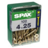 TORNILLO SPAX C/PL POZI BRICO. 4.0X25 C/100 UDS