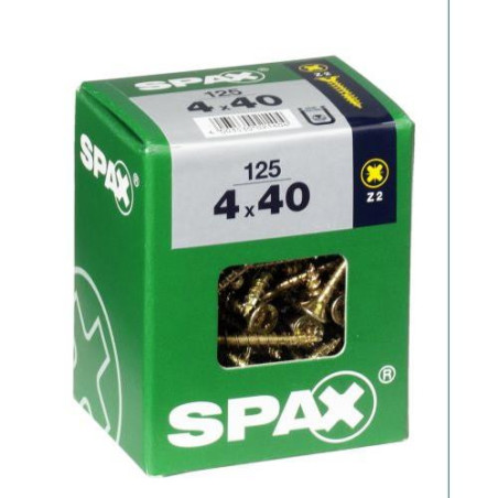 TORNILLO SPAX C/PL POZI BRICO. 4.0X40 C/125 UDS