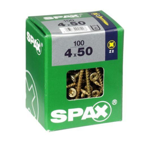 TORNILLO SPAX C/PL POZI BRICO. 4.0X50 C/100 UDS