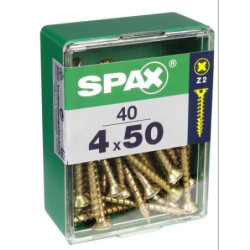 TORNILLO SPAX C/PL POZI BRICO. 4.0X50 C/40 UDS