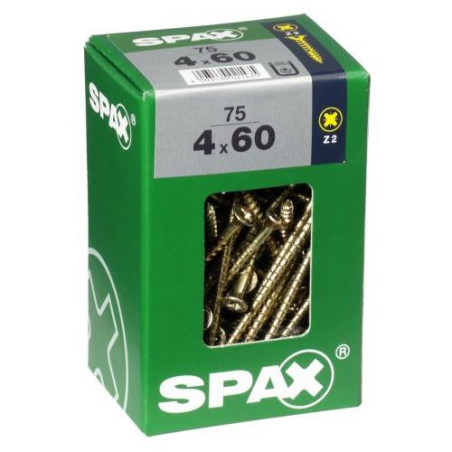 TORNILLO SPAX C/PL POZI BRICO. 4.0X60 C/75 UDS