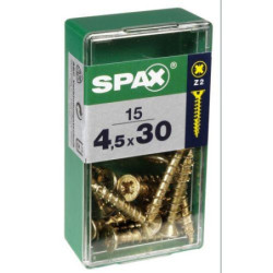 TORNILLO SPAX C/PL POZI BRICO. 4.5X30 C/15 UDS