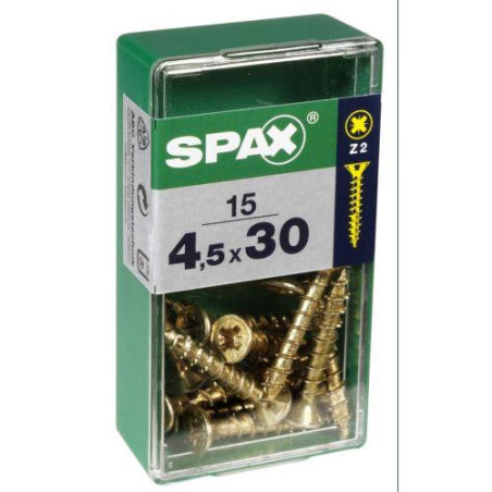 TORNILLO SPAX C/PL POZI BRICO. 4.5X30 C/15 UDS