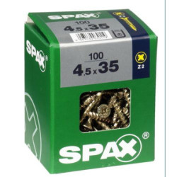 TORNILLO SPAX C/PL POZI BRICO. 4.5X35 C/100 UDS