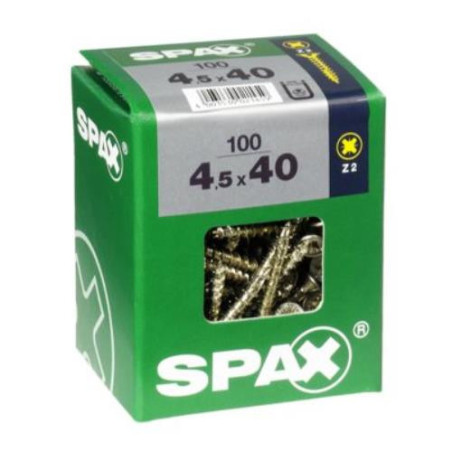 TORNILLO SPAX C/PL POZI BRICO. 4.5X40 C/100 UDS