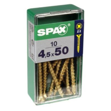 TORNILLO SPAX C/PL POZI BRICO. 4.5X50 C/10 UDS