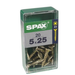 TORNILLO SPAX C/PL POZI BRICO. 5.0X25 C/20 UDS