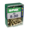 TORNILLO SPAX C/PL POZI BRICO. 5.0X30 C/50 UDS