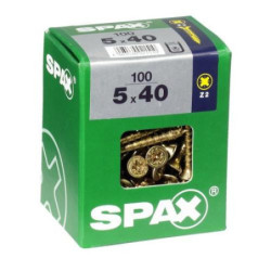 TORNILLO SPAX C/PL POZI BRICO. 5.0X40 C/100 UDS