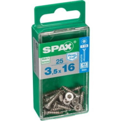 TORNILLO SPAX C/PL TORX INOX. 3.5X16 C/25 UDS