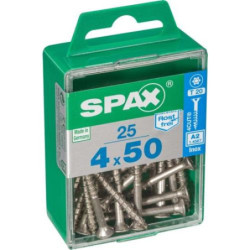 TORNILLO SPAX C/PL TORX INOX. 4.0X50 C/25 UDS