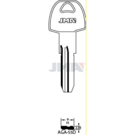 LLAVES JMA ALPACA SEGURIDAD AGA-55D