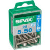 TORNILLO SPAX C/PL TORX INOX. 5.0X50 C/25 UDS