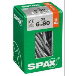TORNILLO SPAX C/PL TORX WIROX 6.0X80 C/30 UDS