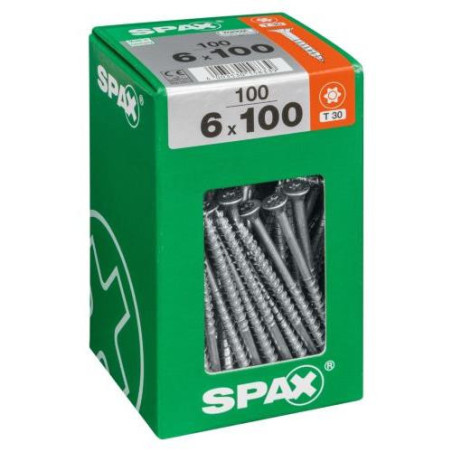 TORNILLO SPAX C/PL TORX WIROX 6.0X100 C/100 UDS