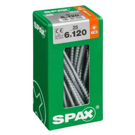 TORNILLO SPAX C/PL TORX WIROX 6.0X120 C/25 UDS