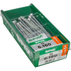TORNILLO SPAX C/PL TORX WIROX 6.0X160 C/50 UDS