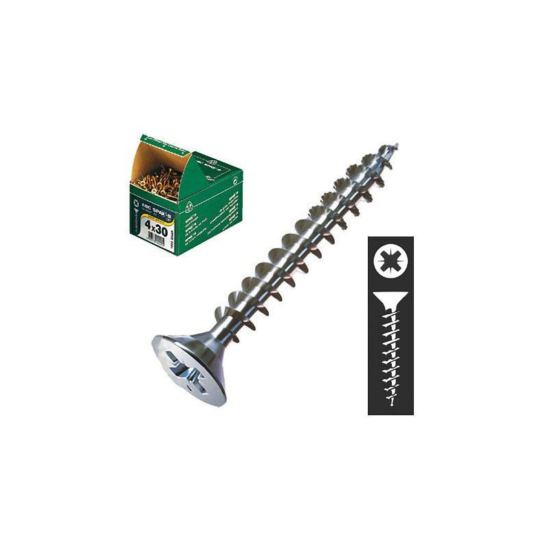 CENT. TORNILLO SPAX-S C/PL. GALVANIZADO 4.0X30