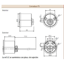 CILINDRO SEG. PARA CERRADURA TS T6TSRFLC LAT. TESA