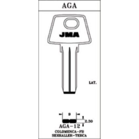 LLAVIN LATON SEGURIDAD AGA-12