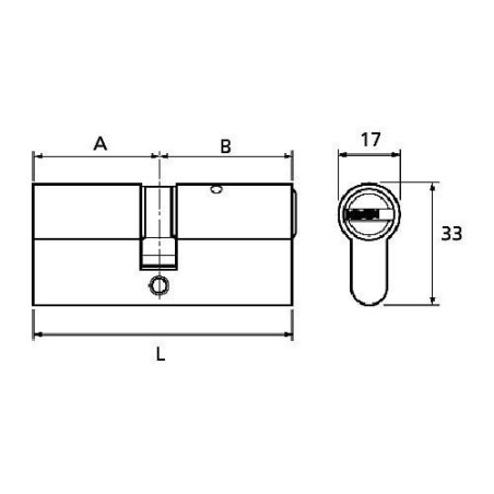 CILINDRO SEGURIDAD M650/30/30N TESA