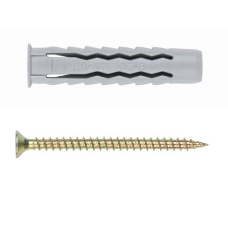 TACO EXPANSIVO CON TORNILLO 6X30 (BL.) BZTPPOTS06