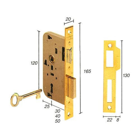 CERRADURA EMBUTIR 2002/30 HL TESA
