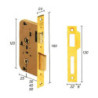 CERRADURA EMBUTIR 2004/50 HL TESA