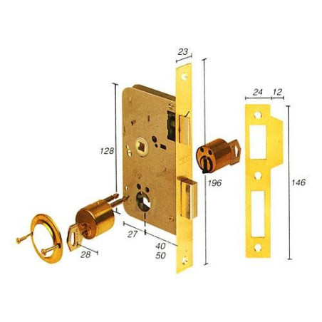 CERRADURA EMBUTIR 2010/40 HL TESA