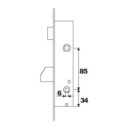 CERRADURA PUERTA METALICA 2214/28/AI TESA