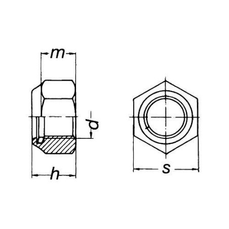 TUERCA SEGURIDAD DIN-985 INOX. A-2 4 (CENT.)