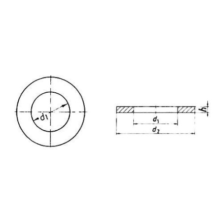 ARANDELA PLANA DIN-125 INOX. A-2 4 (CENT.)